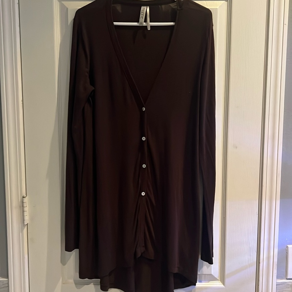 Kische Brown Long Cardigan